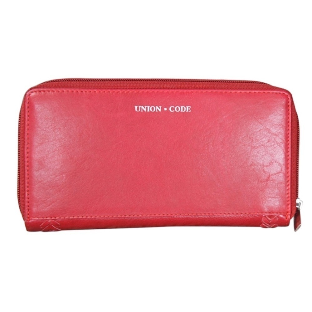 Red Genuine Leather RFID Women's Wallet - Picture 3 of 9